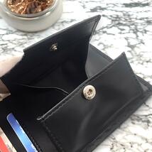 二つ折り財布 内装：黒 メンズ レディース BOX型小銭入れ カードケース_画像6