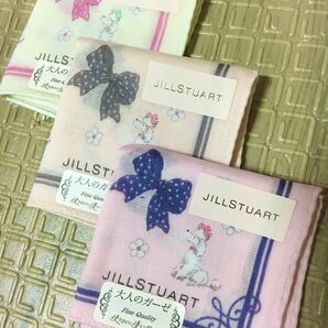 新品未使用　ジルスチュアート JILLSTUART 大人のガーゼ　ハンカチ　3枚　セット