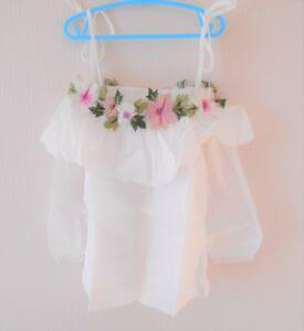 [ new goods ] Kids tunic 100cm flower. up like tops long sleeve girl 