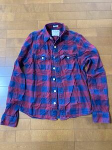 アバクロ ワークシャツ　メンズ　M 長袖シャツ Abercrombie Fitch チェック