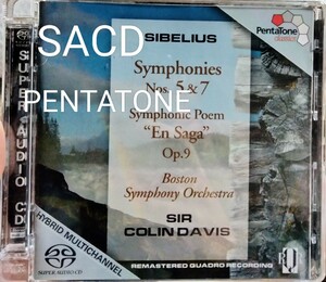 SACD シベリウス　交響曲　5番　7番　エンサガ　クラシック　コリン　デイヴィス　デイビス　pentatone sibelius　colin davis en saga