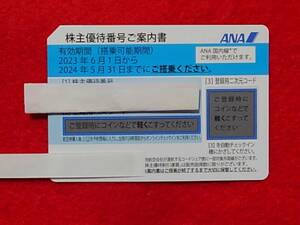 73 即決 送料無料 ☆ ANA 株主優待券 1枚　パスワードと優待番号の通知のみ お知らせの出品です （有効期間）2024年5月31日 まで有効