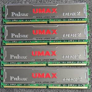 【中古】DDR2メモリ 8GB(2GB4枚組) UMAX Pulsar DCDDR2-4GB-800 [DDR2-800 PC2-6400]