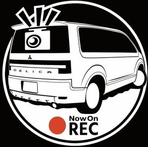 無料車種や色変更　ミツビシ　デリカd5 ドラレコ　ドライブレコーダー　ステッカー　デリカ