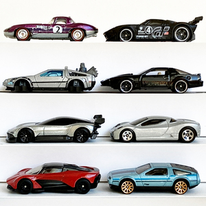 1/64 ホットウィール ジャガー E フォード GT デロリアン ナイトライダー Hot Wheels Jaguar Ford Delorean Knight Rider etc. 8台セット