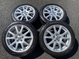 フォルクスワーゲン ポロ（9N,6R）用 スタッドレスセット ユーロバーン 6.5J‐16インチ ET38 PCD100-5穴 195/50R16 アウディA1にも