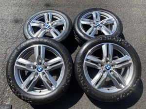 美品 溝あり BMW X1（F48）Ｍスポーツ純正 ダブルスポーク570M 7.5J-18インチ ET51 PCD112 225/50R18 X2(F39)