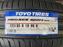 ◆新品! 即納! 24年製 4本Set 225/55R19 225/55-19 TOYOプロクセススポーツSUV 80系 ハリアー エクストレイル マツダ CX-5 CX-8 タイヤ_画像2