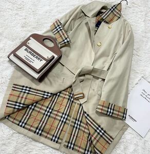 大きいサイズ 超美品 バーバリー BURBERRY バーバリーロンドン トレンチコート スプリングコート ノバチェック 新品同様 通勤 旅行13号　