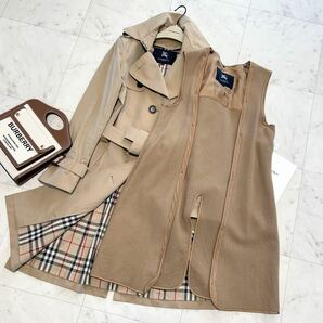 大きいサイズ バーバリー BURBERRY バーバリーロンドン トレンチコート スプリングコート ウールライナー付き 通勤 ハニーベージュ 40の画像3