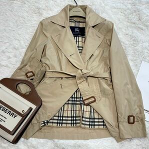 美品 バーバリー BURBERRY バーバリーロンドン トレンチコート スプリングコート ノバチェック ライナー付き 旅行 通勤 38の画像2