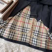 超美品 バーバリー BURBERRY バーバリーロンドン トレンチコート スプリングコート ウールライナー ノバチェック ブラック 通勤 9号 38_画像6