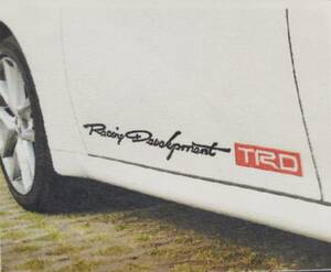 トヨタ■長尺版 TRD TOYOTA RACING DEVELOPMENTステッカー 黒赤色バージョン 左右2枚セット