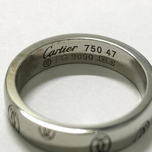 ●カルティエ Cartier K18WG ハッピーバースデー リング 指輪 サイズ47 約7号 ホワイトゴールド 750 4.8g [Jコレ] 678Mの画像6