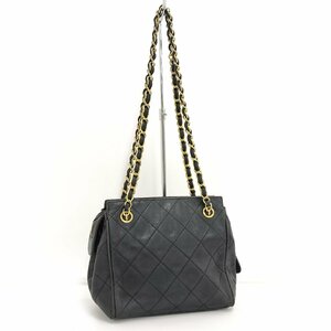 ●シャネル CHANEL マトラッセ チェーンショルダーバッグ レザー ブラック[Jコレ]TA 272