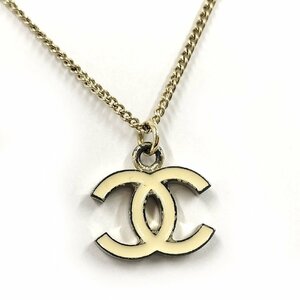 ●シャネル CHANEL ネックレス ココマーク アイボリー ゴールド メッキ 04V [Jコレ] 671M