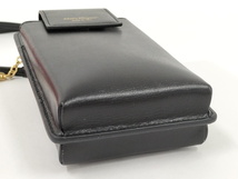 【中古】Salvatore Ferragamo ヴァラリボン スマホバッグ レザー ブラック 22-0381_画像7