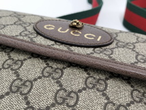 【中古】GUCCI ネオヴィンテージ ボディバッグ シェリーライン GGスプリーム ブラウン 493930_画像6