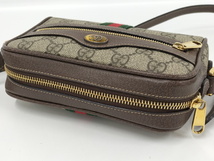 【中古】GUCCI オフィディア ショルダーバッグ GGスプリーム シェリーライン レザー PVC ベージュ系 517350_画像7