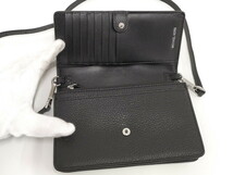 【中古】MICHAEL KORS ショルダーウォレット 二つ折り長財布 レザー ブラック_画像7