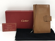 【中古】Cartier 手帳カバー レザー ブラウン系 L3001052_画像10