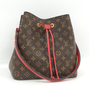 【中古】LOUIS VUITTON ネオノエ ショルダーバッグ 巾着型 モノグラム コクリコ M44021