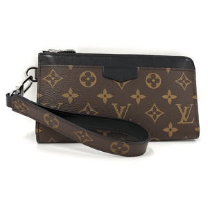 【中古】LOUIS VUITTON ジッピー ドラゴンヌ L字ファスナー長財布 モノグラムマカサー M69407