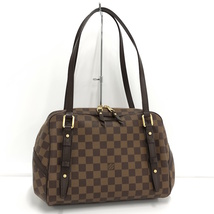 【中古】LOUIS VUITTON リヴィントンGM ショルダーバッグ ダミエ エベヌ N41158_画像1