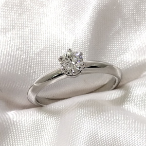 【中古】Tiffany＆Co. ソリティア リング Pt950 プラチナ ダイヤモンド D0.23ct 約3.2g