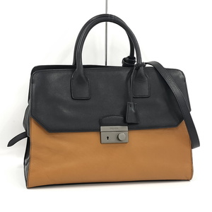 【中古】PRADA 2WAY ハンドバッグ ショルダーバッグ ブラウン ブラック