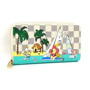 【中古】LOUIS VUITTON ジッピーウォレット ヴィヴィエンヌ 長財布 ダミエ アズール N40507