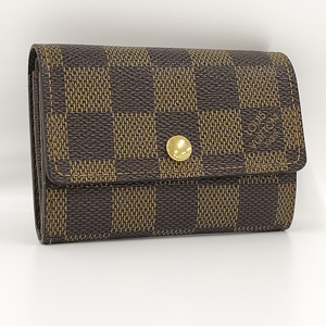 【中古】LOUIS VUITTON ポルトモネ プラ コインケース ダミエ エベヌ N61930