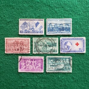 アメリカ合衆国切手 UNITED STATES POSTAGE 1952年～1953年 ★7枚　外国切手/アメリカ切手