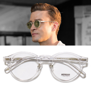 新品未使用☆ MOSCOT モスコット MILTZEN ミルゼン クリングスパッド鼻当て付き ボストン眼鏡 メガネ サングラス クリスタル クリア