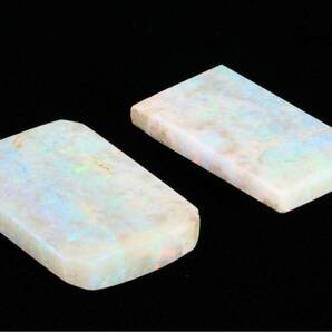 天然オパール ルース ホワイト 裸石 素材 宝石 特大 カット 虹の画像4