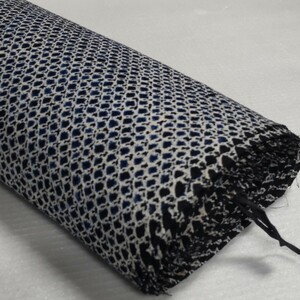 【時代布】絞り 総絞り 藍染め 木綿 約11ｍ40cm 重さ約420g 生地 古布 古裂 アンティーク リメイク素材 A-732