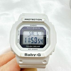 A2403-1-11　１円スタート ソーラー　稼働品　CASIO　Baby-G　メンズ　レディース腕時計　ホワイト