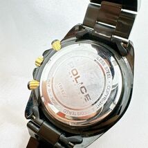 A2403-2-16 １円スタート クオーツ　稼働品　POLICE　ポリス　メンズ腕時計　クロノグラフ　ブラック_画像5