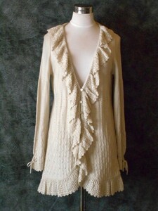 PINK HOUSE/ Pink House / knitted cardigan / made in Japan / beige 