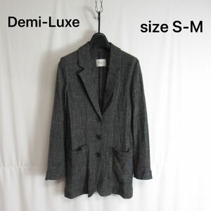 Demi-Luxe BEAMS シルク混 レーヨン テーラード ジャケット ブレザー 36 S-Mサイズ レディース デミルクス