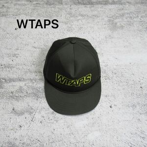 WTAPS ロゴ デザイン コットン キャップ 帽子 ストリート グリーン ダブルタップス ベースボール メンズ ユニセックス
