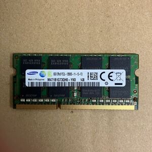 Y134 SAMSUNG ノートPCメモリ 8GB 2Rx8 PC3L-12800S 1枚