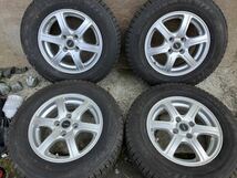 バリ山 FEID 14インチ 5.5J PCD100 4穴 ET38 ダンロップ WINTERMAXX03 185/70R14 2020年製 4本 _画像1