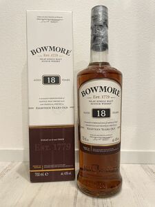 1円スタート 送料無料 ボウモア 18年 アイラ アイラの女王 新品未開栓箱付 700ml 43% BOWMORE 18YO ISLAY SINGLE MALT SCOTCH WHISKY