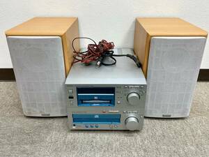 IYS66695 DENON PERSONAL AUDIO SYSTEM D-M06 デノン オーディオコンポ MD CD プレーヤー 通電OK 動作未確認 現状品