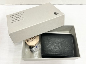 IYS66772 WILDSWANS ワイルドスワンズ 財布 二つ折り C.O.U.京都店7周年記念 ゴートレザー サドル kf-003 現状品