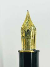 IYS66455 PARKER パーカー SONNET FRANCE 万年筆 ペン先 18K 750 ボルドー ゴールド 現状品_画像7