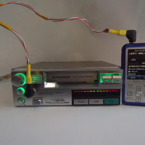 ☆ KX-E40 AUX取付 スマホやMP3接続可能 PIONEER カセットデッキ テープデッキ ロンサムカーボーイ パイオニア アンプ内蔵レベルメーター付の画像1