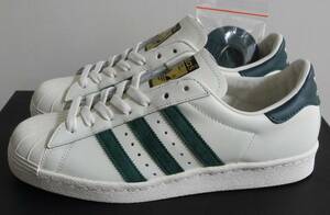 ほぼ新品 スーパースター 80s VIN DX 2014年製 JP26.5cm 白×緑 B35981 天然皮革 生産終了 adidas superstar vintage deluxe dlx