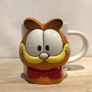 マグカップ　ガーフィールド　貯金箱　陶器　Garfield　昭和レトロ　置物　猫　ネコ　インテリア　オブジェ （管理番号001）